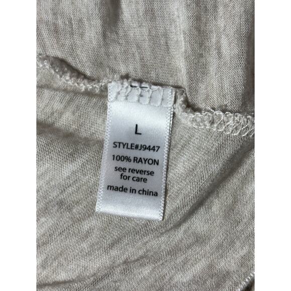 Active Basic Womens L Tan Lightweight Long Sleeve Waterfall Cardigan - Picture 5 of 7